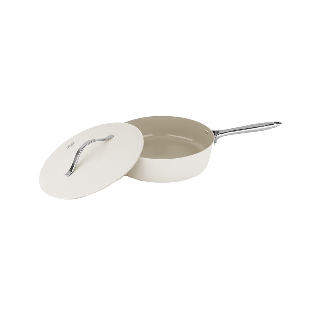 ZLN0880 28Cm Kapaklı Sote Tavası (Beige Chef)